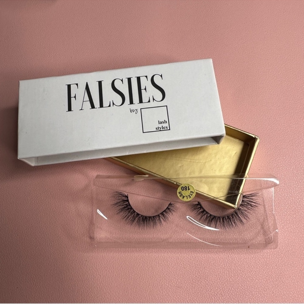 #180 Glam Faux Mink Strip False Eyelashes Set